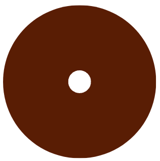 cercle marron représentant l'arôme du cacao