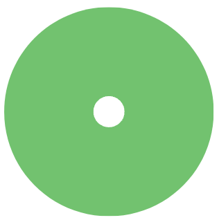 cercle vert représentant l'arôme de la pomme verte